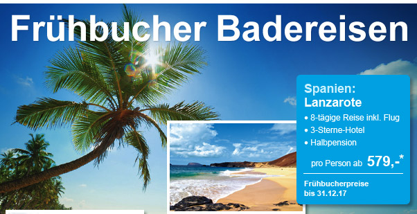 Frühbucher Badereisen