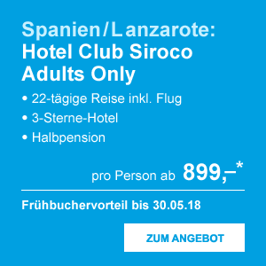 Spanien/Lanzarote: Hotel Club Siroco Adults Only 