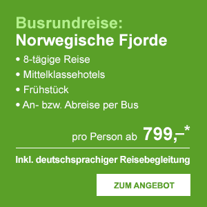 Busrundreise: Norwegische Fjorde