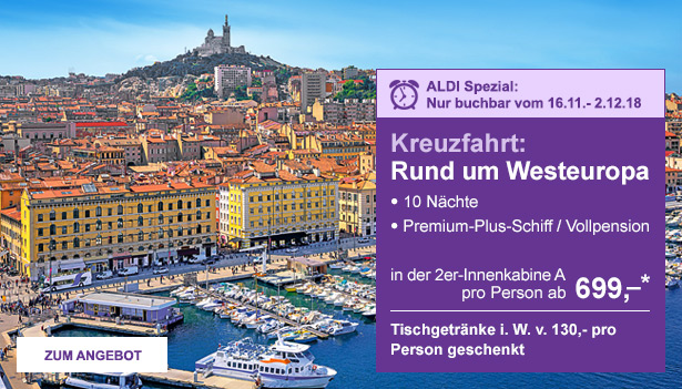 ALDI Spezial: Kreuzfahrt: Rund um Westeuropa