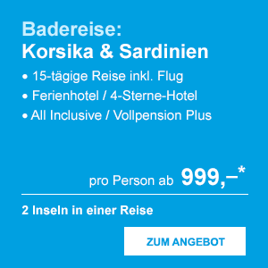 Badereise: Korsika & Sardinien