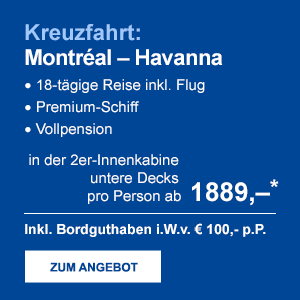 Kreuzfahrt: Montréal - Havanna