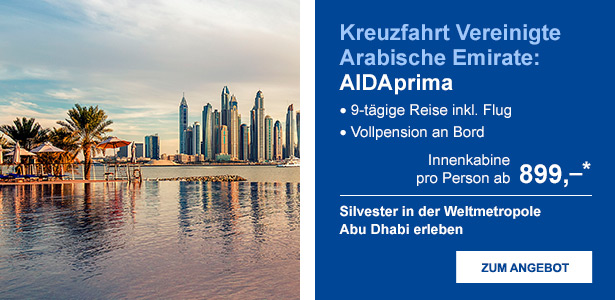 Kreuzfahrt Vereinigte Arabische Emirate: AIDAprima