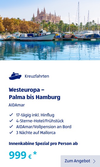 Westeuropa - Palma bis Hamburg